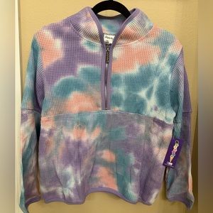 Iscream Kid‘s Waffle Knit Fleece Half Zip Sweatshirt (L14)